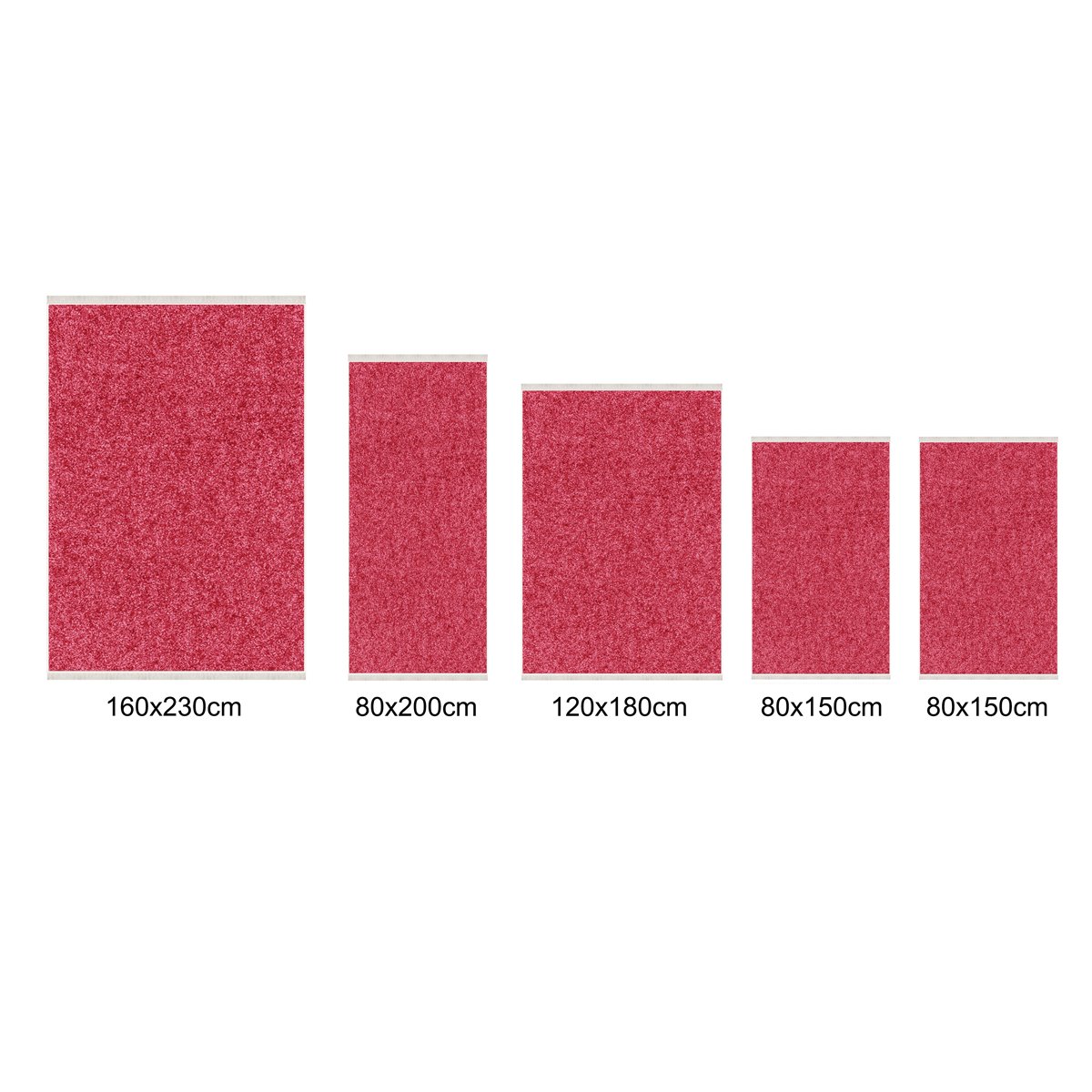 Teppich Kurzflor Wohnzimmer Läufer Set 80x150cm, 80x200cm, 120x180cm, 160x230cm