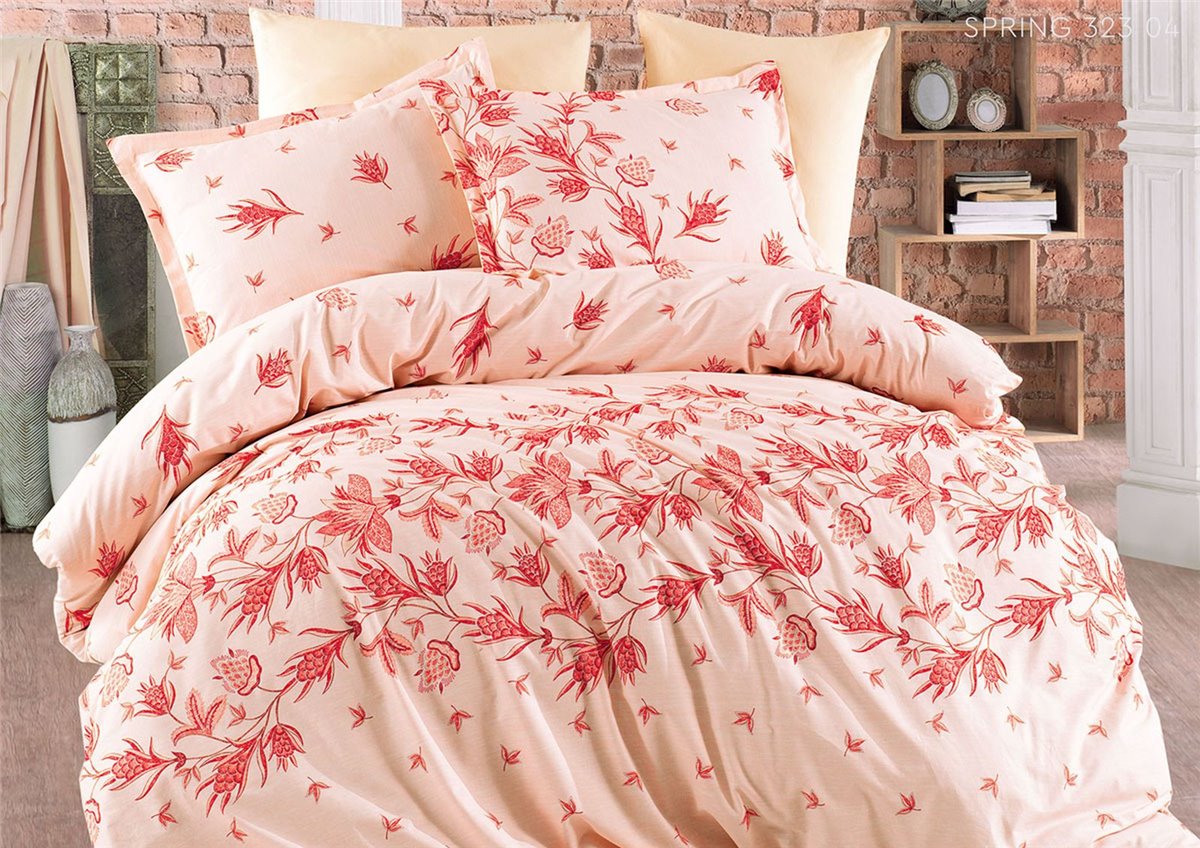 4 tlg 200x220 cm Bettwäsche SPRING ORANGE