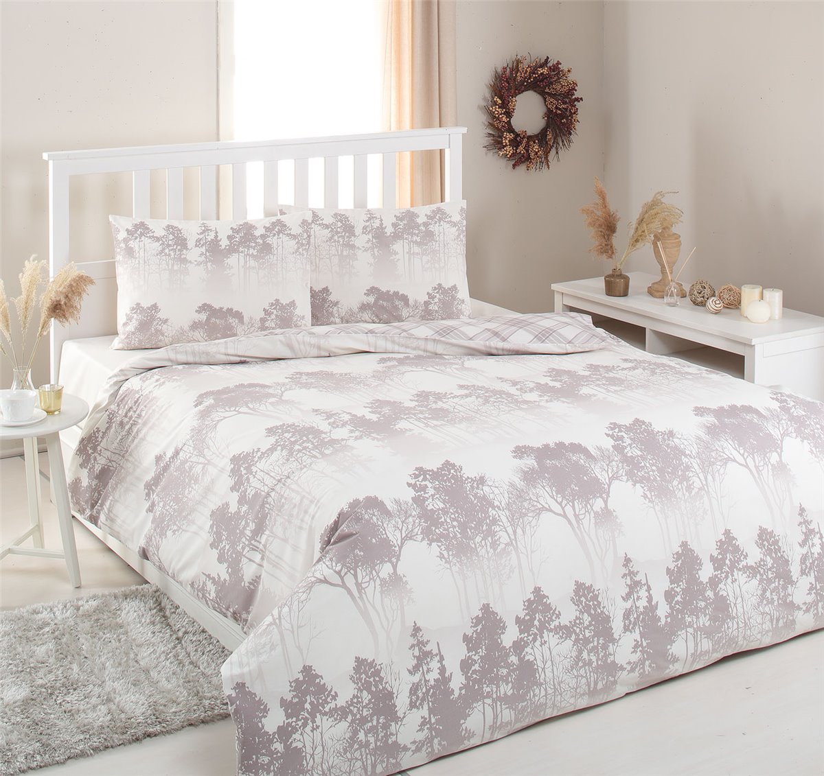 4 tlg Bettwäsche Baumwolle 200x220cm HERMOSA