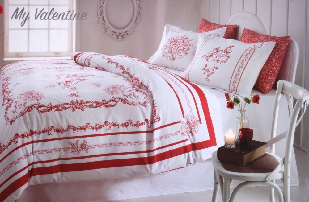 4tlg Bettwäsche 200x220cm Baumwolle MY VALENTINE #02