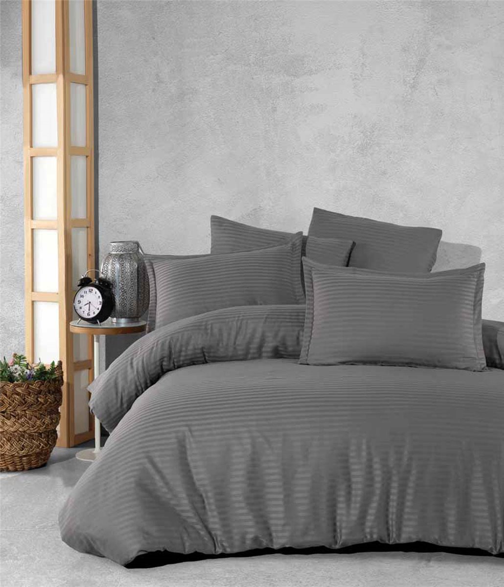 Bettwäsche, 5tlg, 220x240cm #YS DUNKELGRAU