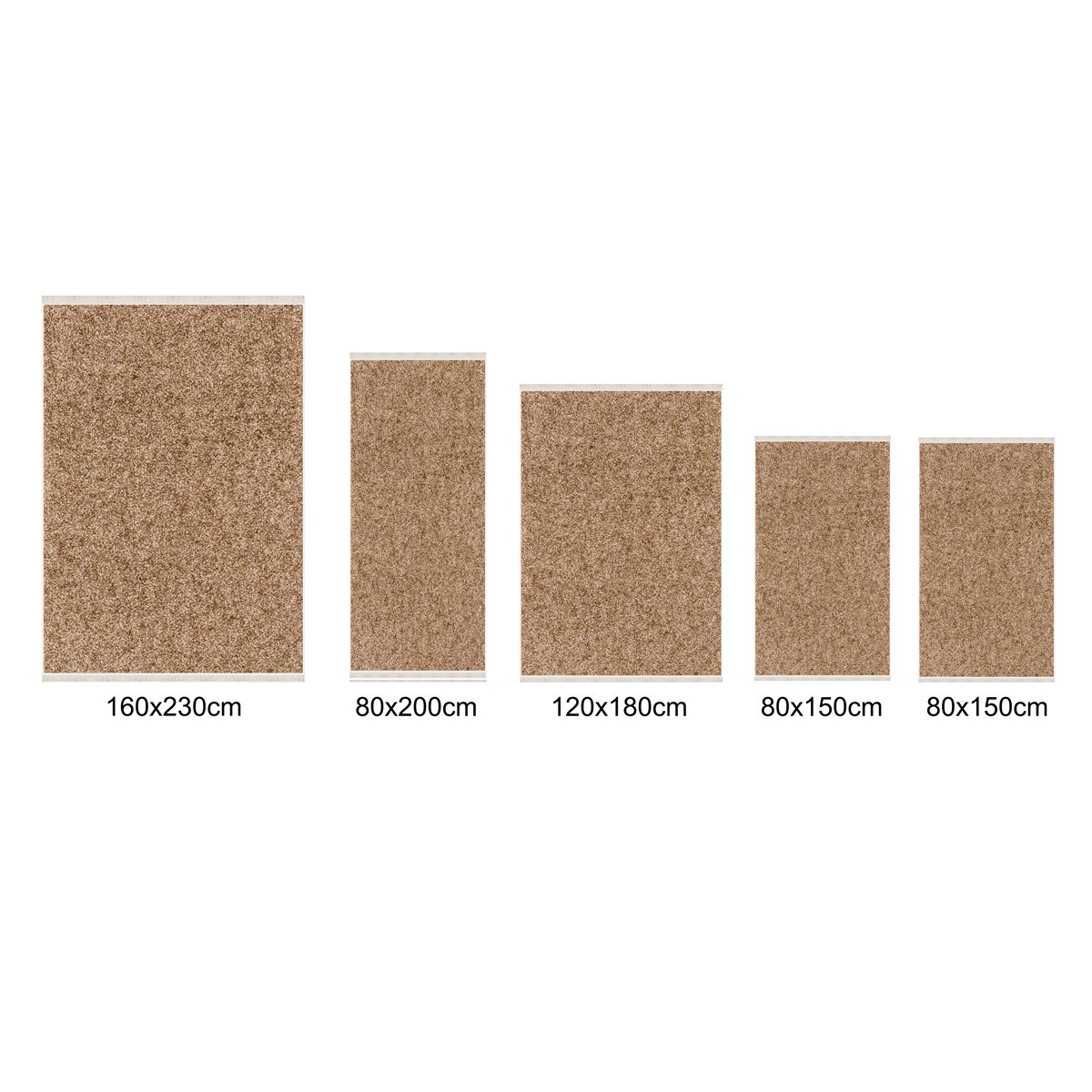 Teppich Kurzflor Wohnzimmer Läufer Set 80x150cm, 80x200cm, 120x180cm, 160x230cm