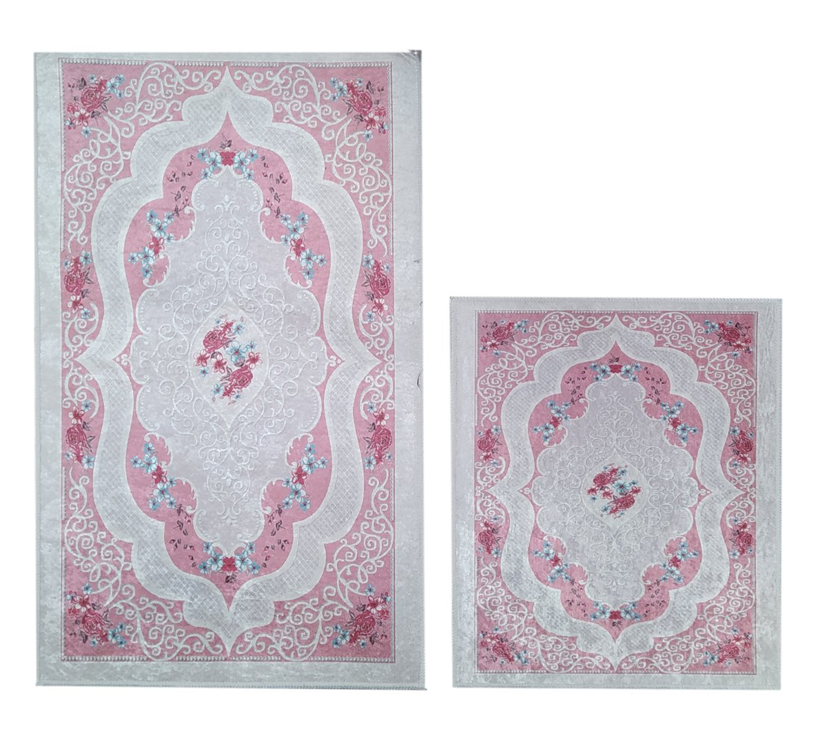 Badeset 2 tlg Badteppich Badematte Badgarnitur Vorleger WC Bad #D2002