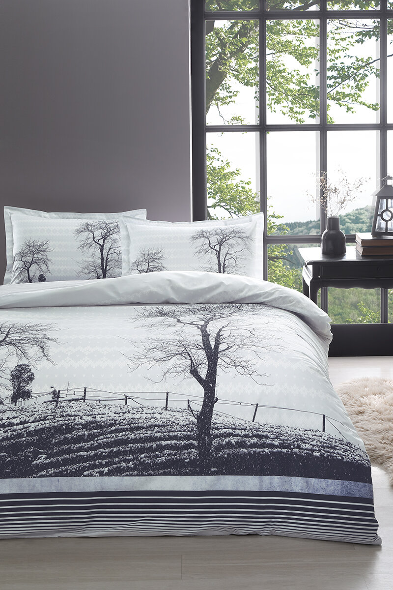 4tlg Bettwäsche 200x220cm Baumwolle WOOD #02