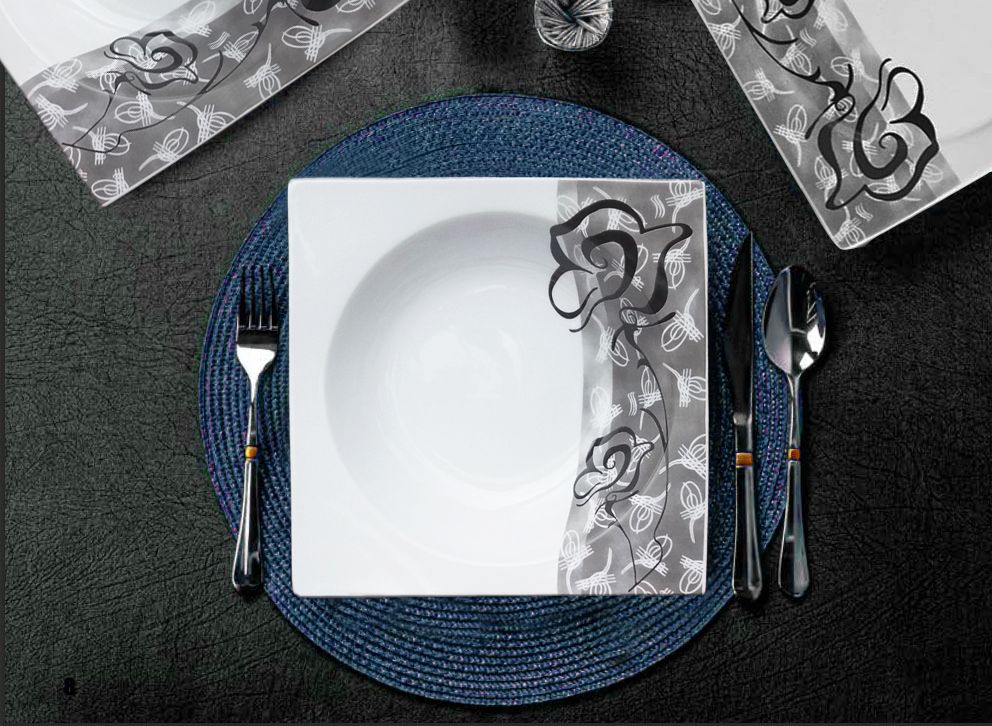 Kombiservice Denise, grau, 43tlg, 6 Personen