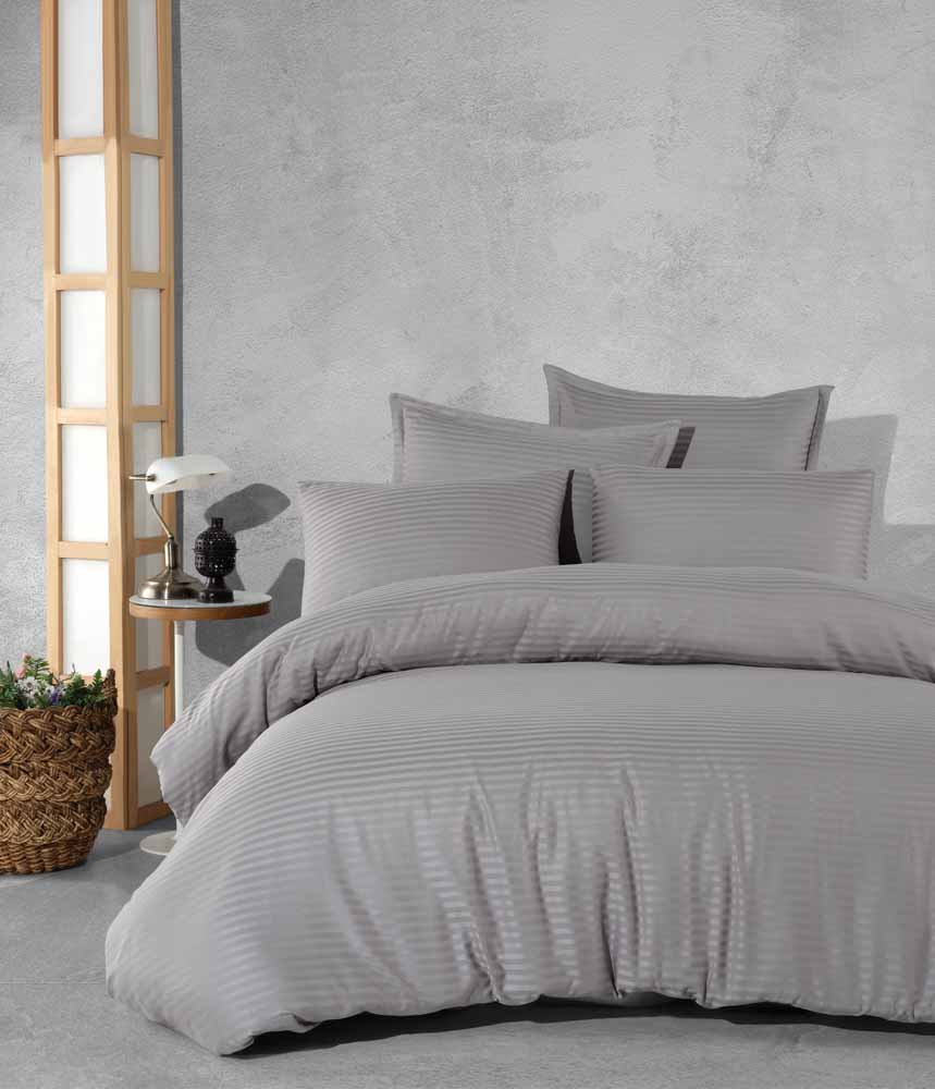 Bettwäsche, 5tlg, 220x240cm #YS HELLGRAU