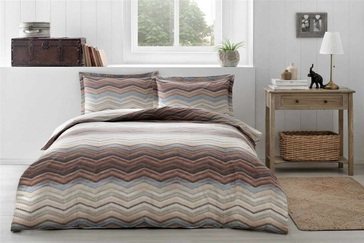 Bettwäsche, 4tlg, 200x220cm #CURVE BRAUN