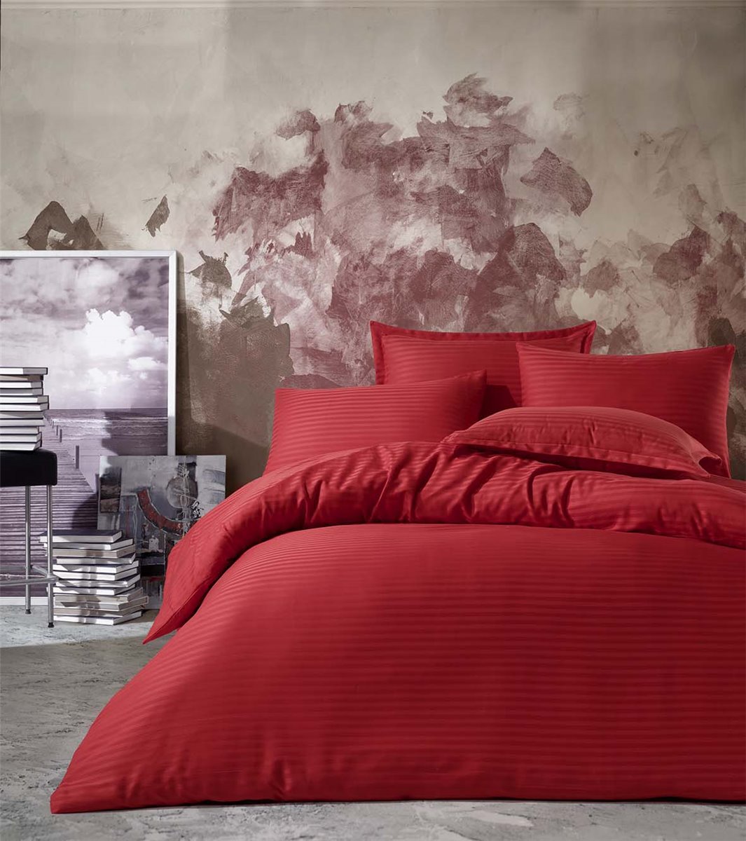 Bettwäsche, 4tlg , 155x220cm #YS ROT