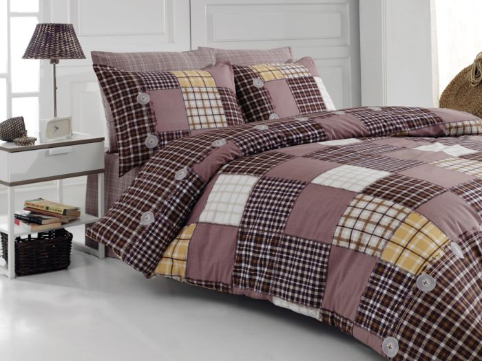 Bettwäsche, 6tlg , 135x200cm #EKOSE BRAUN