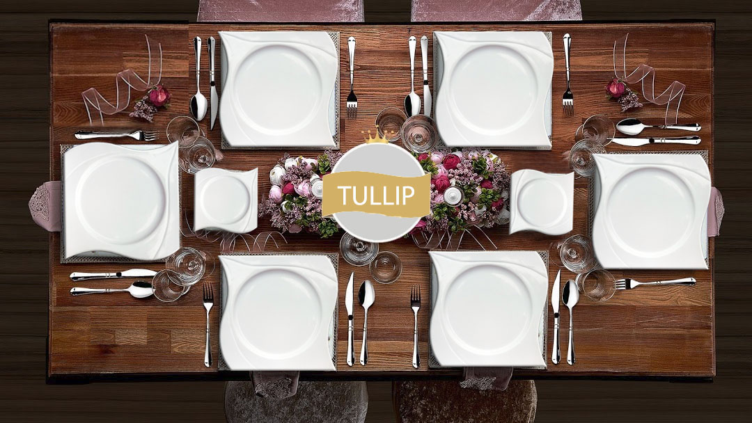 Kombiservice Chardon, weiß, 43tlg, 6 Personen