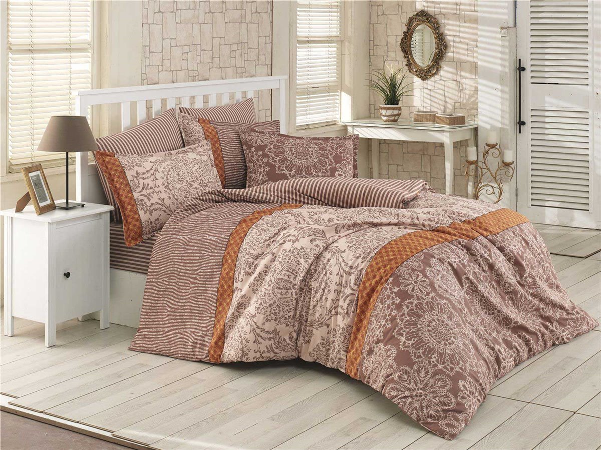 Bettwäsche, 4tlg, 200x220cm #EGZOTIK BRAUN