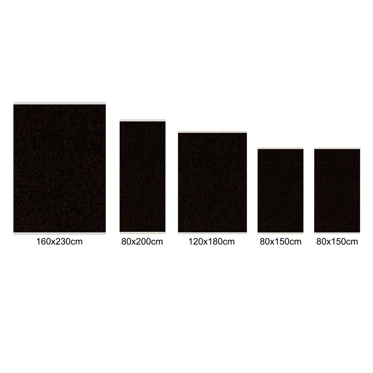 Teppich Kurzflor Wohnzimmer Läufer Set 80x150cm, 80x200cm, 120x180cm, 160x230cm