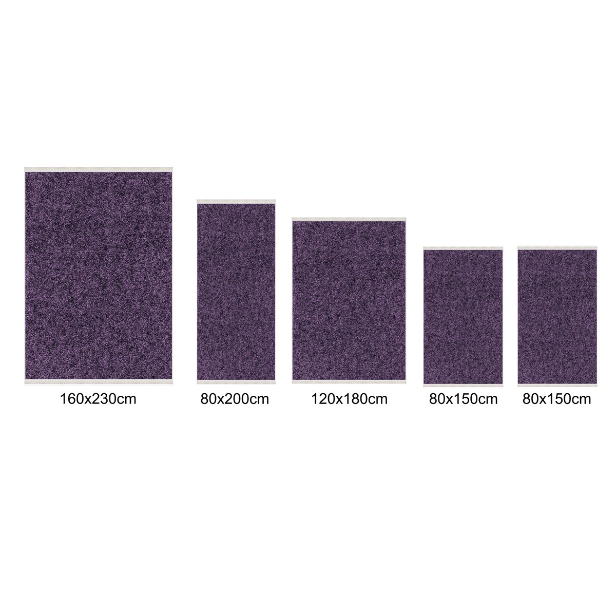 Teppich Kurzflor Wohnzimmer Läufer Set 80x150cm, 80x200cm, 120x180cm, 160x230cm